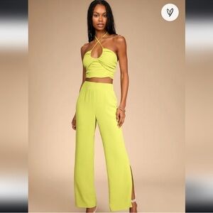 Lulu’s Follow the Breeze Lime Green Matching Set